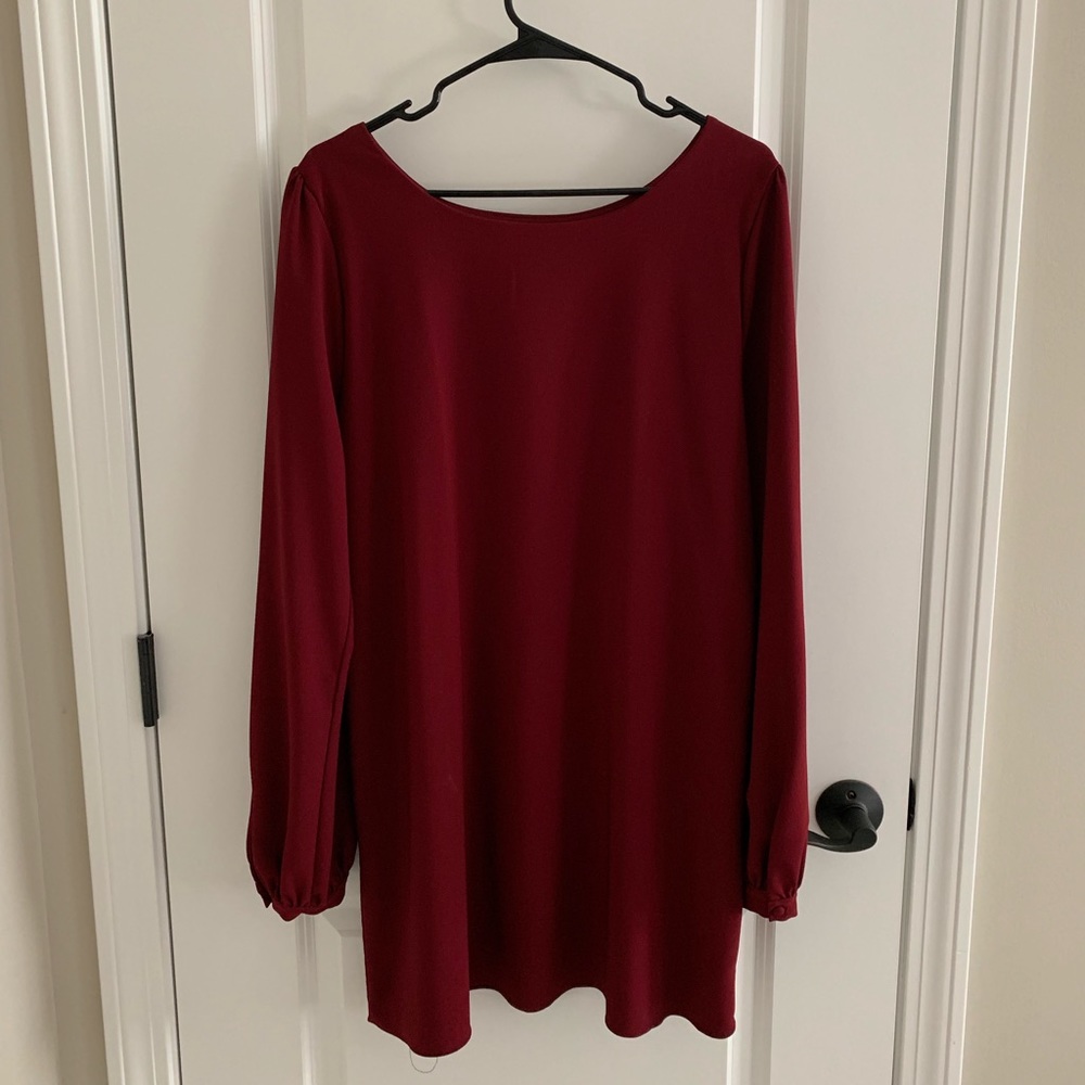 Burgundy tunic dress